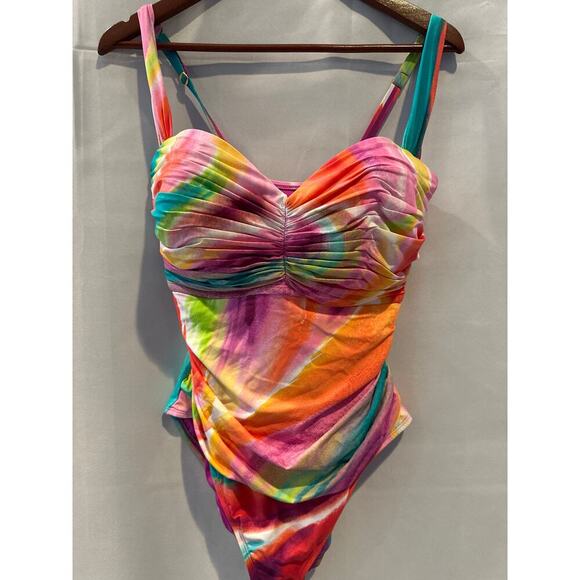Blue Rod Beattie One piece multicolored swimsuit size 16W - Picture 1 of 8